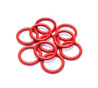 100Pcs Red Silicone High and Low Temperature Resistant O-Rings,Inner Diameter 26.64mm,Outer Diameter 31.88mm,Thickness 2.62mm,ODxIDxCS,31.88x26.64x2.62mm