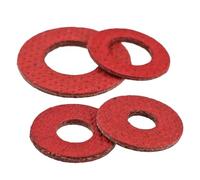 100pcs Red Steel Paper Fiber Insulating Flat Washer Insulation Plain Gasket Ring M2-M8(M3x10x1)