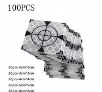 100PCS Reflective Aiming Target Stickers for Total Station Measurement Perfect for Facades, Bridges, and Building Construction (C)