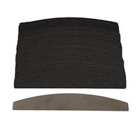 100pcs Replaceable Half Moon Nail File Set, Disposable Emery Boards with Reusable Stainless Steel Baseboard, Professional Nail Sanding Files for Salon and Home Use