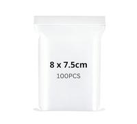 100pcs Resealable Clear Plastic Bags For Packaging, Food, Storage | Heavy Duty Durable Sealed Zip Lock Grip Seal Clear Bags - Small, Big, Large 3 x 3.25 inches (8 x 7.5cm)