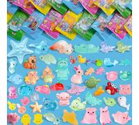 100PCS Resin Animals Blind Bags, Glow in the Dark Mini Resin Animals Mixed, Tiny Animal Figurines Mystery Bag for Party Favors, Treasure Hunt Games | Dollhouse, Garden Landscape, Hide Crafts Decor
