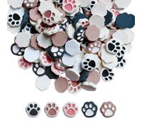 100pcs Resin Cat Paw Slime Charms, Kawaii Mixed Flatback Set - DIY Craft, Scrapbooking & Ornament Making Supplies
