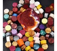 100Pcs Retro Sealing Wax Beads Color Seal Stamp Wax for Seal Scrapbook Material Wedding Birthday Party Wax DIY Art Decor Supply(1439923)