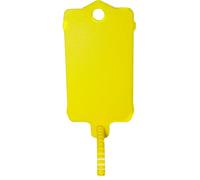 100pcs Reusable Blank Plastic Tags Ties Key Tags 1.45"*2.48" Serrated Tension Sealing Strap with Large Label Plastic Tie Mark Label Waterproof Hang Sign Write on Tag (Yellow, 100pcs)