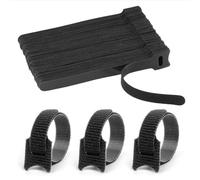 100Pcs Reusable Cable Ties - Adjustable Cable Straps, Black Hook and Loop Cable Ties, Multi-Purpose Tidy Wraps Ties, Cable Cord Wire Organizer for PC, Phones, Computer Cable Management
