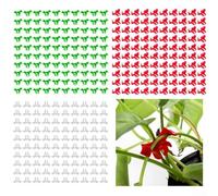 100PCS Reusable Plastic Plant Training Clips for Managing Stem Orientation in Small Space Gardens Balcony Grow Boxes and Windowsills (White)