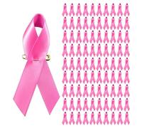 100pcs Ribbon Brooches Badge Breast Cancers Health Care Pin Women Public Welfare Badge Awareness Hope