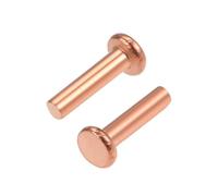 100PCS Rivets Solid Copper, M2 Flat Head Solid Rivets for Shovel Spade Fork Rake Hoe Repair Garden(M2X4mm)