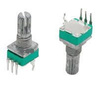 100PCS RK097 Linear Potentiometer Vertical Single Link Shank 15mm D axis B2K B10K B20K B50K B100K B500K B1M(20K Ohm)