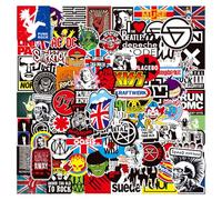 100PCS Rock and Roll Music Band Guitar Stickers for Adults, Waterproof