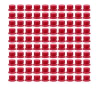 100pcs Roofing Screw Caps Plastic Snap Covers for Hex Bolt Heads Red | Fade and Crack Resistant Polymers, Hand-press Installation, Suitable for Warehouses and Farm Operators