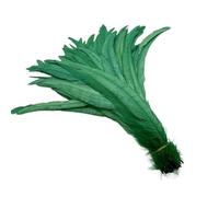 100pcs Rooster Tail Feathers Blackish Green 25-45cm Natural Plumes Beige DIY Cock Clothing Jewelry Accessories Party(Dark green,35-40cm)