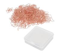100pcs Rose Gold Animal Shaped Paper Clips, Cute Non Slip Metal Bookmark Paperclips, Decorative Office School Supplies with Storage Box, Small Portable Paper Clips for Document Org