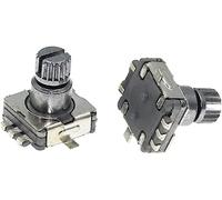 100PCS Rotary Encoder Switch EC11 with Push Switch 5Pin SMD Type Handle Length 10MM Plum Shaft