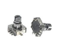 100PCS Rotary Encoder Switch EC11 with Push Switch 5Pin SMD Type Handle Length 10MM Plum Shaft