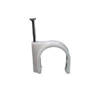 100pcs Round Cable Clips 4mm 6mm 8mm 10mm Cable Management Electrical Cable Tie Down Bracket Circular Cable Clips (Color : Round 7mm 100PCS)