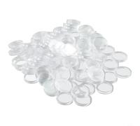 100Pcs Round Display Cases 21mm Clear Coin Capsules Plastic Holders for Silver Gold Copper Commemorative Coin Storage Protectors Kit