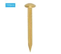 100Pcs Round Head Nail Brazen Brass Vintage DIY Craft Fastener Installation Accessories (18 mm de Largo)