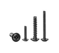 100pcs Round Head With Washer Self-tapping Screws M1.4 M1.7 M2 M2.3 M2.6 M3 M4 Carbon Steel Cross Screw(12mm,M2.3 100pcs)