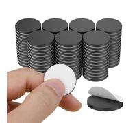 100PCS Round Magnets, Self Adhesive Magnets, with Adhesive Backing, 20 x 2 MM Sticky Magnet, Small Magnet for Crafts, Strong Magnetic Dots for DIY, Fridge, Whiteboard, Hanging and Organizin