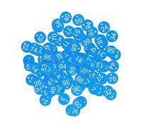 100PCS Round Number Tag, Beehive Digital Tags Round Identification Marker Tags with Hole Farm Beekeeping Accessory ABS Available in Various Colors (Blue White)