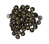 100PCS Round Number Tag, Beehive Digital Tags Round Identification Marker Tags with Hole Farm Beekeeping Accessory ABS Available in Various Colors (Black Yellow)