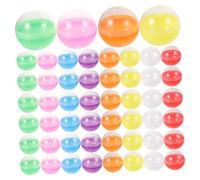 100pcs Round Shell Machines Clear Vending Pinball Gumball Bat Baseballs Mini Claw Machine Empty Round Capsules Game Prize Machine Capsules Tennis Ball Machine Plastic