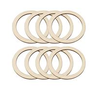 100pcs Round Wooden Pieces Hollowed Circle Wood Chips for DIY Crafts Scrapbooking Embellishments Natural Wood Color for Decorations and Creative Handcrafts
