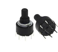 100PCS RS16 Plastic 16MM Rotary Band Switch 2 Pole 3 4 Position 1 Pole 5 6 8 Position Handle Length 15MM Axis (Size : 1 Pole 5)(2 Pole 3)