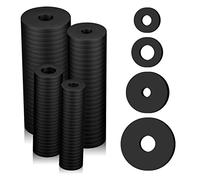 100pcs Rubber Tap Washers for Plumbing, 4 Sizes O Rings Rubber Assorted Washer Black Tap Shower Head Washers for Mixer Taps Screws Bolts Bathroom