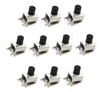 100Pcs RV09 Horizontal Potentiometers Single Turn Short Handle 1K/2K/5K/10K/50K/100K/1M 0932 Adjustable Rotary Resistor Switches Resistor elements (Size : 500K Ohm)