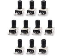 100PCS RV09 Horizontal Shaft Potentiometers Kit 1k 2k 5k 10k 20k 50k 100k 200K 500K 0932 DIY Adjustable Resistor Seal Switches Electromechanical components (Size : 5K Ohm)