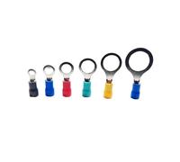 100Pcs RV2.5-3-4-6 Shovel Type Insulated Wire Connector Voltage Terminal Cable Wire Connector 14AWG Red Yellow Green Blue Black(Yellow,RV2-6(100PCS))