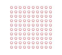 100PCS S Leg Rings, 8mm Pigeons Identification Poultry Plastic Bird Foot Clip Pool Return Jet Bands No Words SuppliesPurple Health Supplies Band for Identify (Red)