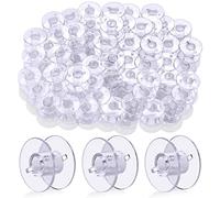 100Pcs Sa156 Bobbins for Bro-Ther Sewing Machine, Bobbins for Sin-ger, 15j bobbins, Bobbins Class 15, Sewing Machine Bobbins, Plastic Bobbins (100 Pcs in Bag)