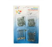 100pcs Safety Pins, Assorted Sizes, Suitable for Arts Crafts, Baby Clothing, Durable Nickel Plated Pins 25mm 30mm 35mm 40mm