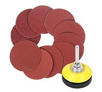100pcs Sanding Discs 2Inch Hook and Loop Sanding Pad 60/120/180/400/600/800/1000 Mixed Grit Grinding Wheel Drill Bit Round Grinding Wheel for Angle Grinder