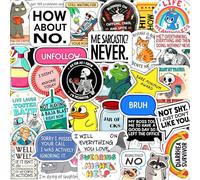 100Pcs Sarcastic Stickers for Adults, for Water Botttle, Laptop - Funny Snarky Stickers, Sarcastic Decals - Gift for Women & Men