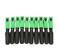 100pcs SC/Optic Fiber Connector Quick Assembly for FTTH High Reliability Green and Black Plastic