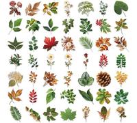 100PCS Scrapbooking Stickers,Transparent Waterproof Aesthetic Floral Sticker Book with Vintage Nature Leaf Designs,Cute Sticker Sheets for Journaling,Laptop,Scrapbook Kit & DIY Crafts for Adults