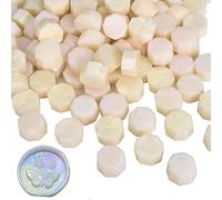 100pcs Sealing Wax Beads, Wax Seal Mixed Color, Octagon Beads for Seal Stamp Letters Envelopes Decoration Invitations Cards Gift Wrapping Crafts
