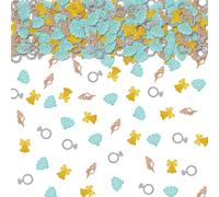 100pcs Seashells and Wedding Bells Confetti, Last Toast On the Coast Table Confetti, Coastal Bachelorette Scatters, Summer Beach Bridal Shower Party Table Decoration