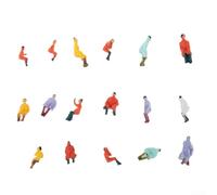 100pcs Seated Figures 1:87 Scale HO Model Train People for Railway Diorama Wagon Interior Detailing Mixed Lot(200pcs)