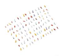 100pcs Seated Figures 1:87 Scale HO Model Train People for Railway Diorama Wagon Interior Detailing Mixed Lot(100pcs)