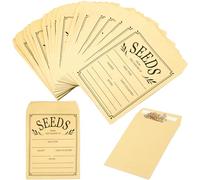 100Pcs Seed Envelopes, Seed Envelopes Resealable Brown Paper Seed Packets Envelopes Self Adhesive Sealing Seed Saving Envelopes Paper Seed Envelopes for Storage Vegetable Flower Seeds 3.1x4.7 Inch