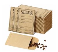 100Pcs Seed Envelopes,Small Brown Envelopes for Seeds with Types Name Template,Seed Packets Envelopes for Saving,Small Envelopes for Collection of Flower Vegetable