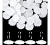 100Pcs Self Adhesive Ceiling Hooks, No Drill Hooks for Hanging, Sticky Hook for Hanging, Heavy Duty Ceiling Hook for Hangings Indoor Outdoor Plants Christmas Festival Wedding Birthday Party Decoration