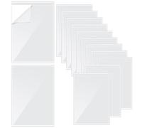 100Pcs Self Adhesive Display Pockets - 8.5 x 11 Inch Paper Sleeves for Wall and Door Communication, Clear Adhesive Sheet Protectors for Office, School, Box Posting Signs