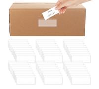 100Pcs Self Adhesive Label Holders Clear Plastic Adhesive Pockets Rectangle Index Card Labels for File Mark School Library Business Office Supplies(5.3 x 2.5 cm)